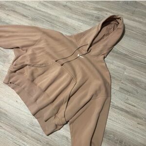 Nike Beige Hoodie with Drawstring